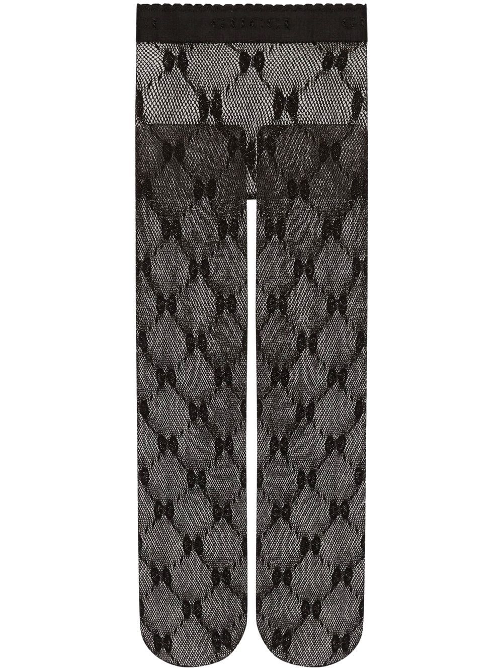 Shop Gucci Double G Logo Semi-sheer Tights In Neutrals