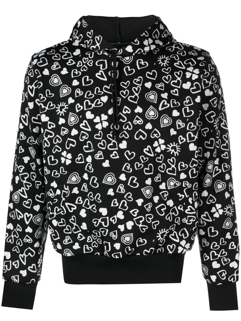 

Black Comme Des Garçons heart-print hoodie