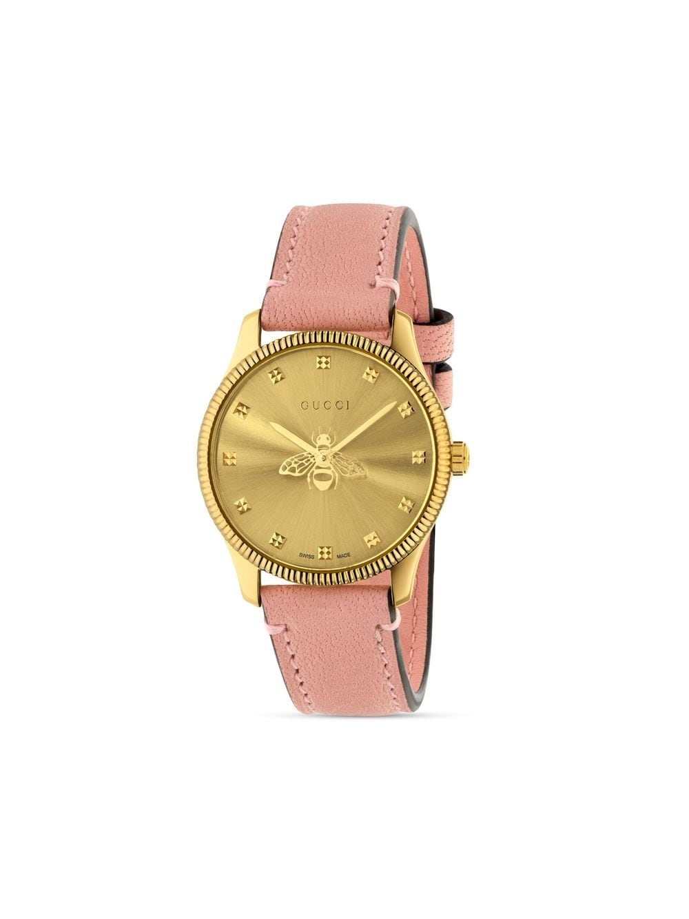 Gucci G-timeless Bee 29mm In Pink