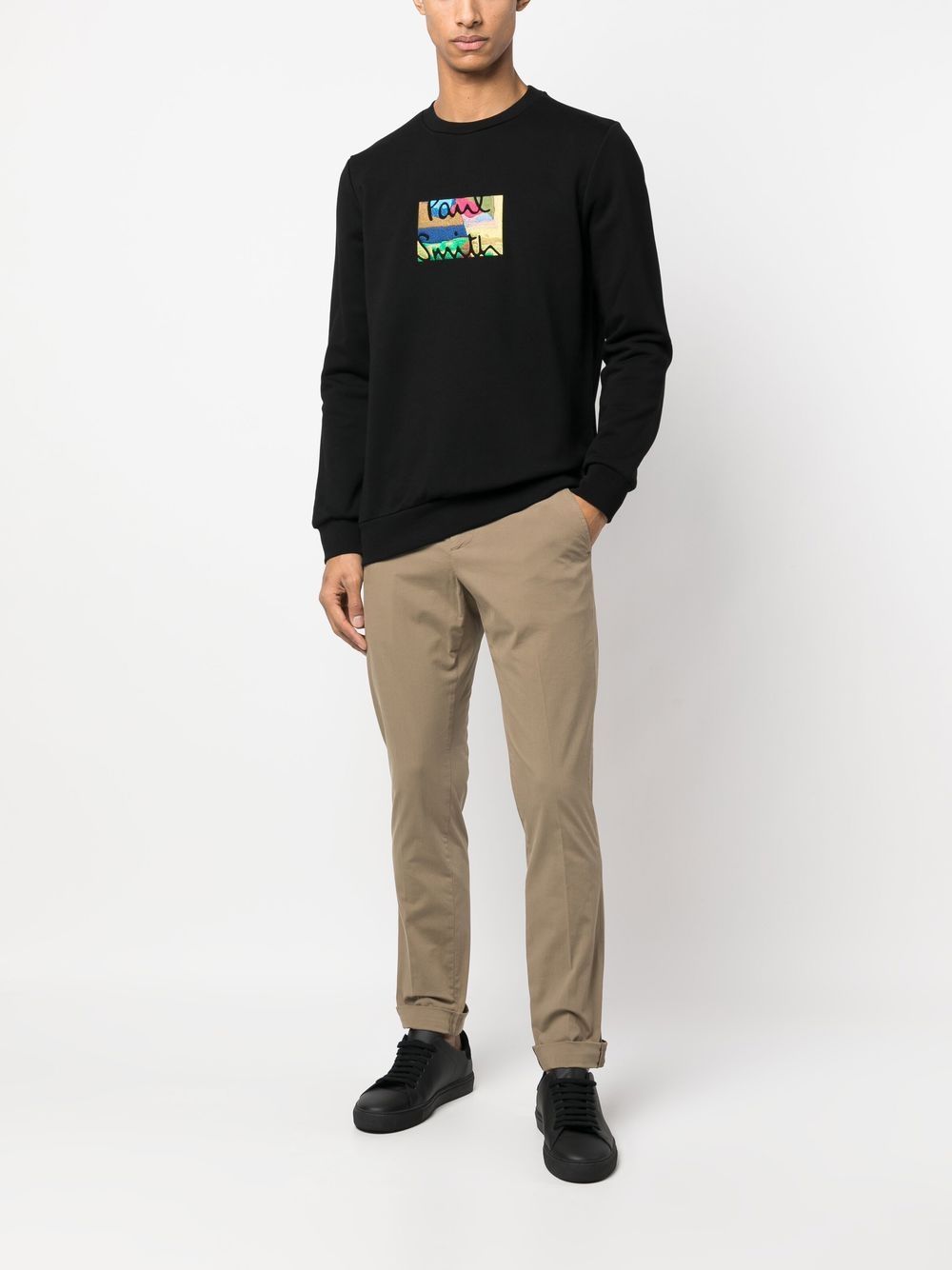 Paul Smith Sweater met logoprint - Zwart
