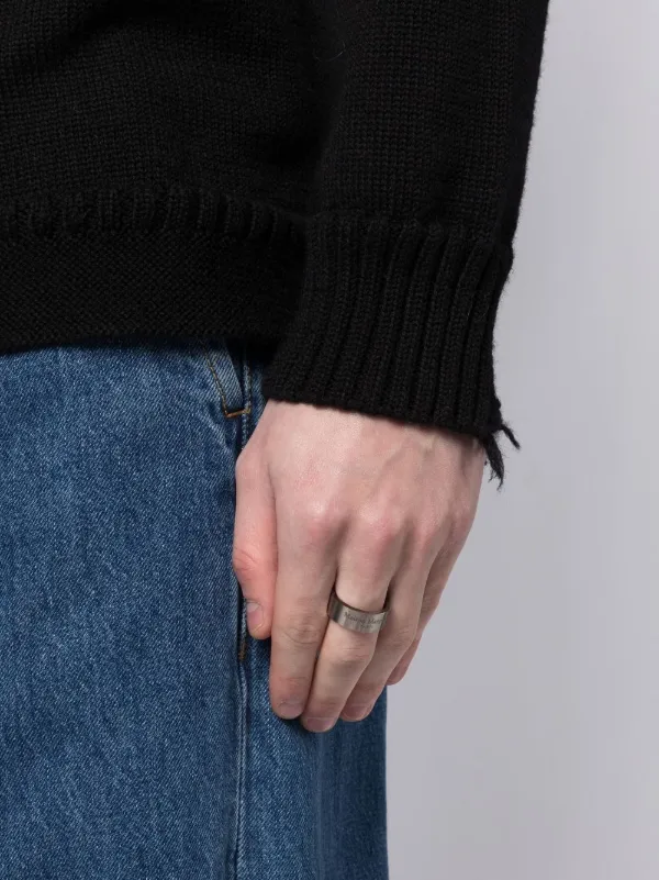 MaisonMargiela ロゴエングレーブ リング シルバー Maison Margiela ロゴエングレーブ リング | シルバートーン