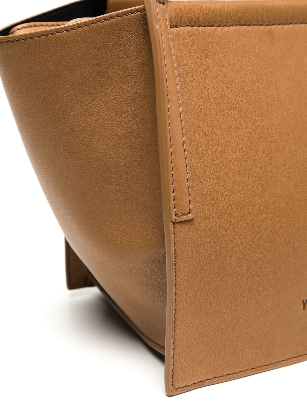 Shop Yu Mei Mini Milly Nappa Leather Tote Bag In Brown