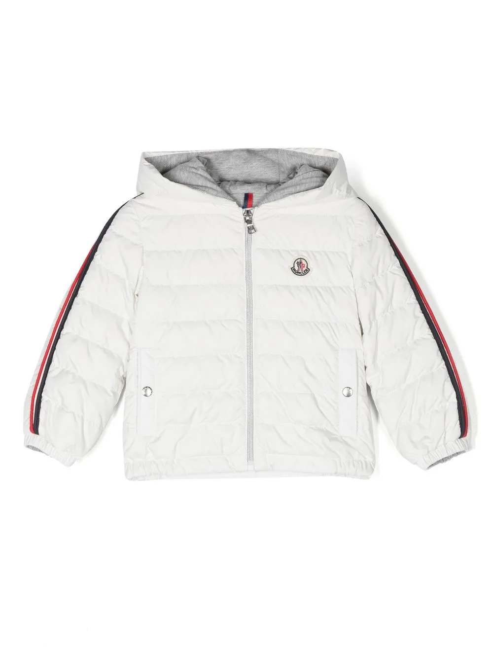 

Moncler Enfant chamarra capitonada con capucha - Blanco