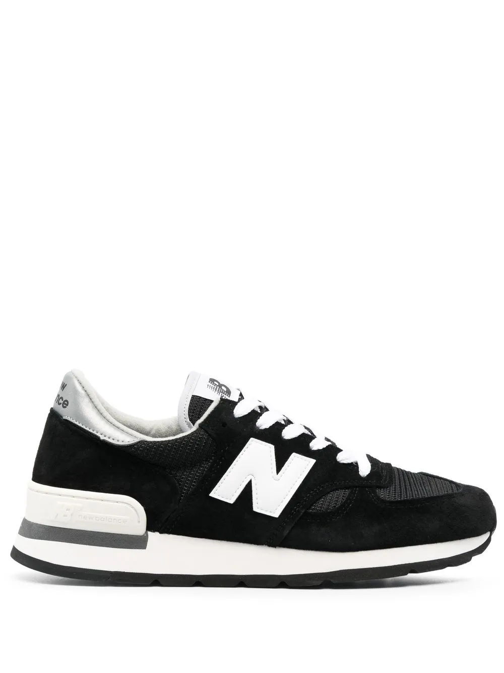 

New Balance logo-patch lace-up sneakers - Black