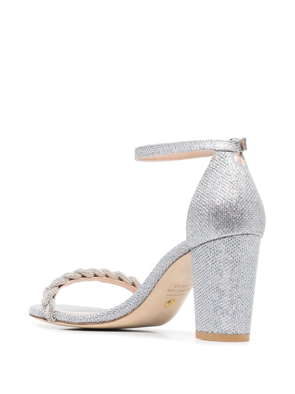 Stuart Weitzman Nearlynude Metallic 90mm Sandals - Farfetch