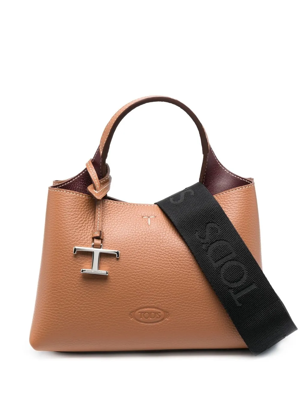 

Tod's micro leather top-handle bag - Brown