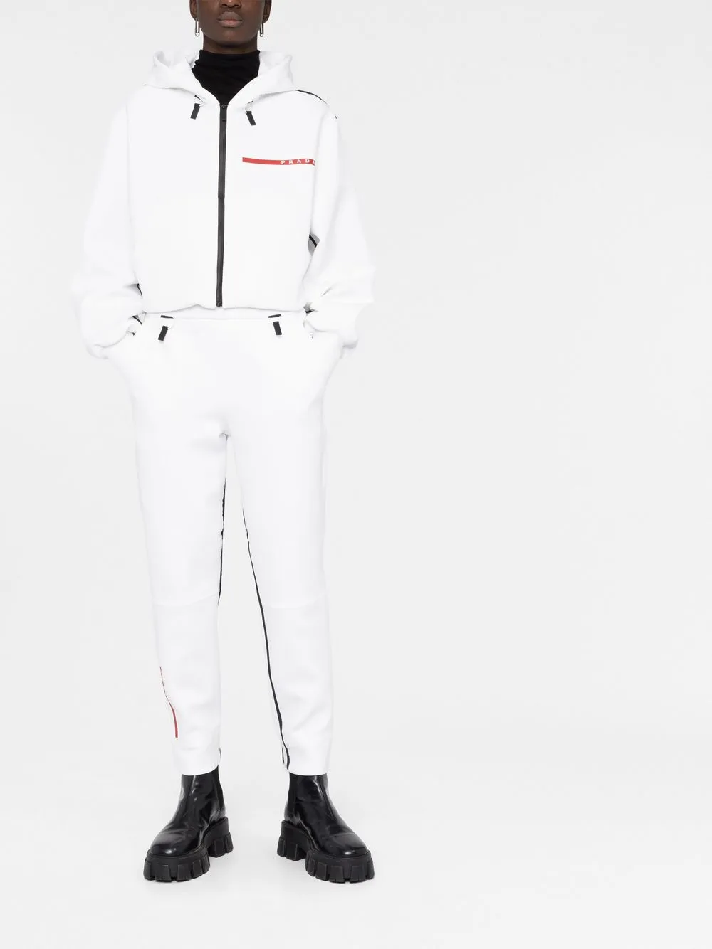 Prada Jack met logoprint - Wit