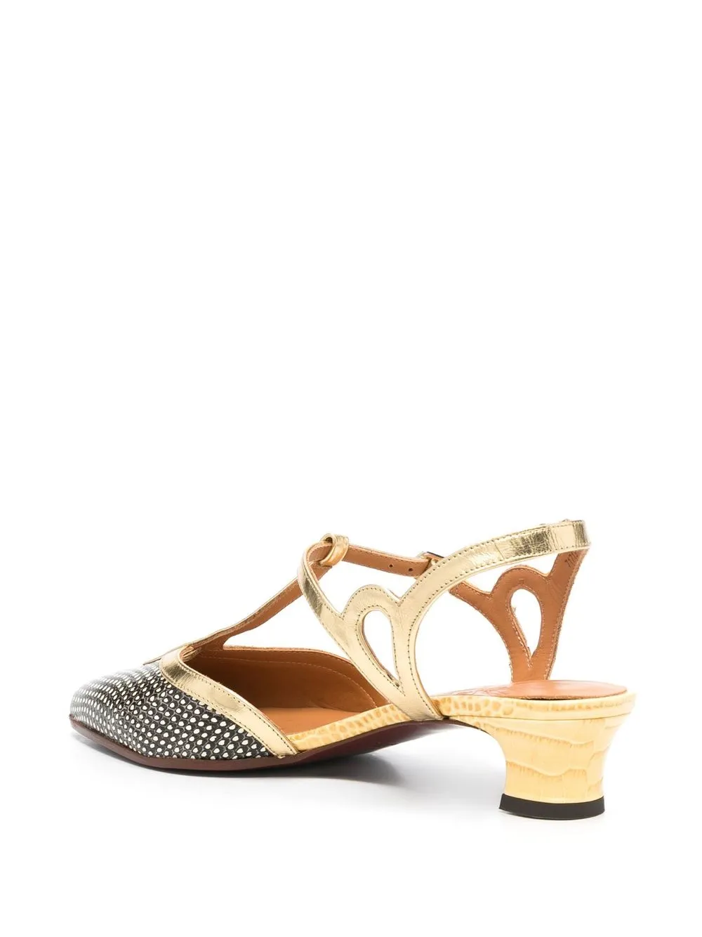 Chie Mihara Habal Lowheel Pumps In Gold ModeSens