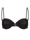Self-Portrait mesh underwired bikini top - Brown