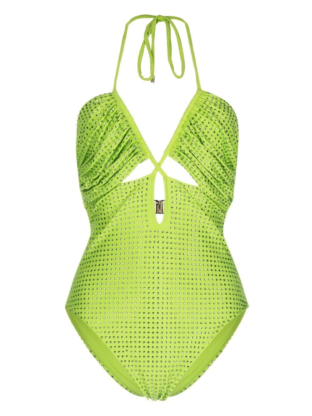 SELF-PORTRAIT HOT-FIX EMBELLISHED STRAPPY SWIMSUIT