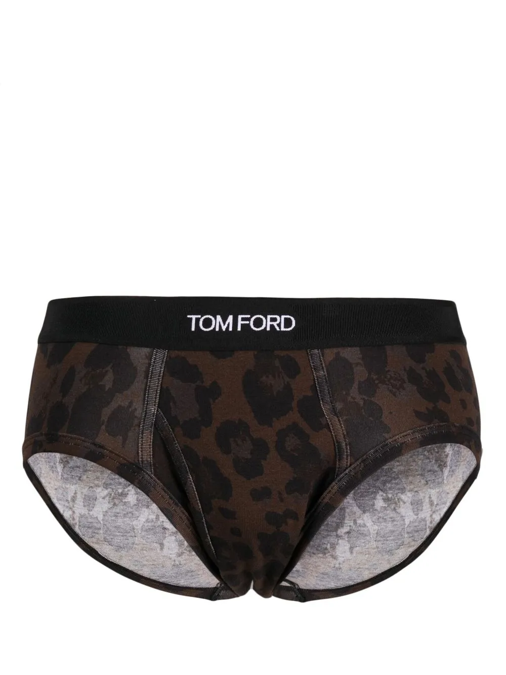 

TOM FORD leopard cotton briefs - Brown