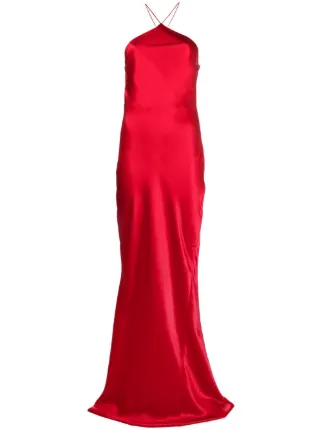 Retrofete Halterneck floor-length Dress - Farfetch