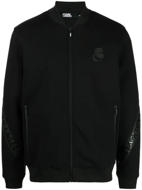Karl Lagerfeld veste bomber zippée à logo imprimé 