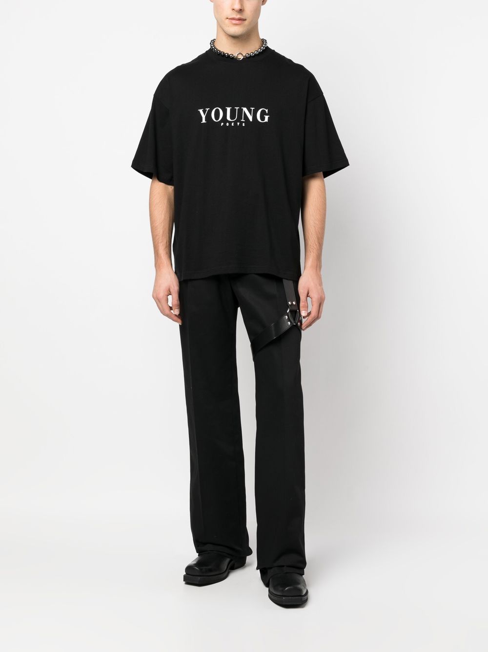 YOUNG POETS logo-print Cotton T-shirt - Farfetch