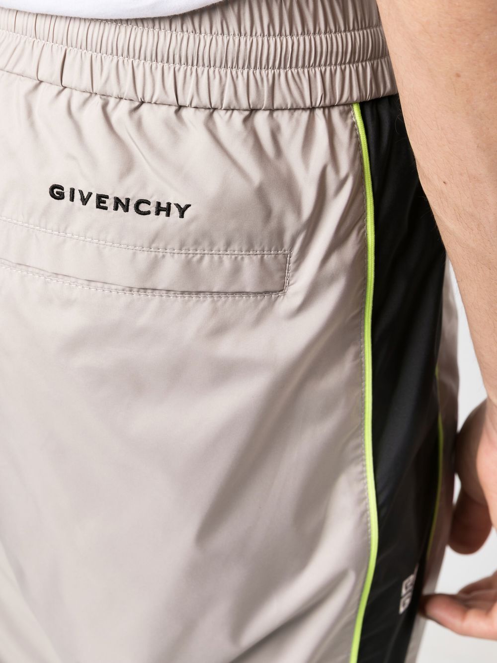 Shop Givenchy Side-stripe Track Pants In Neutrals
