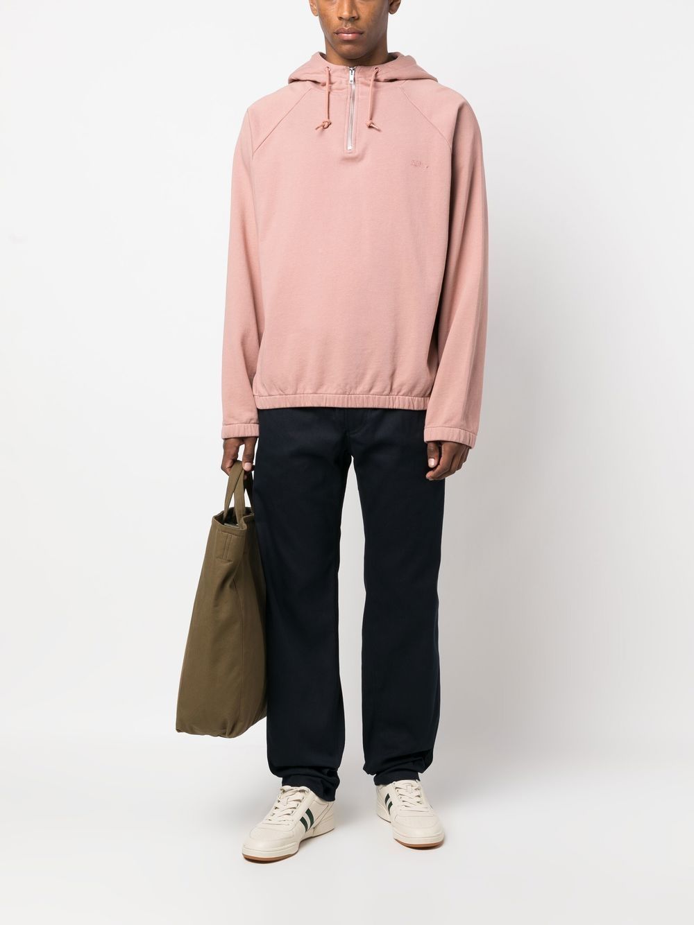 A.P.C. Hoodie met halve rits - Roze