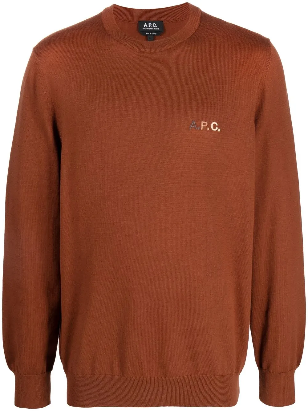 

A.P.C. sudadera con logo bordado - Marrón