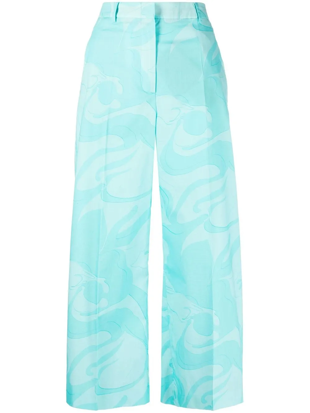 

ETRO printed cropped trousers - Blue