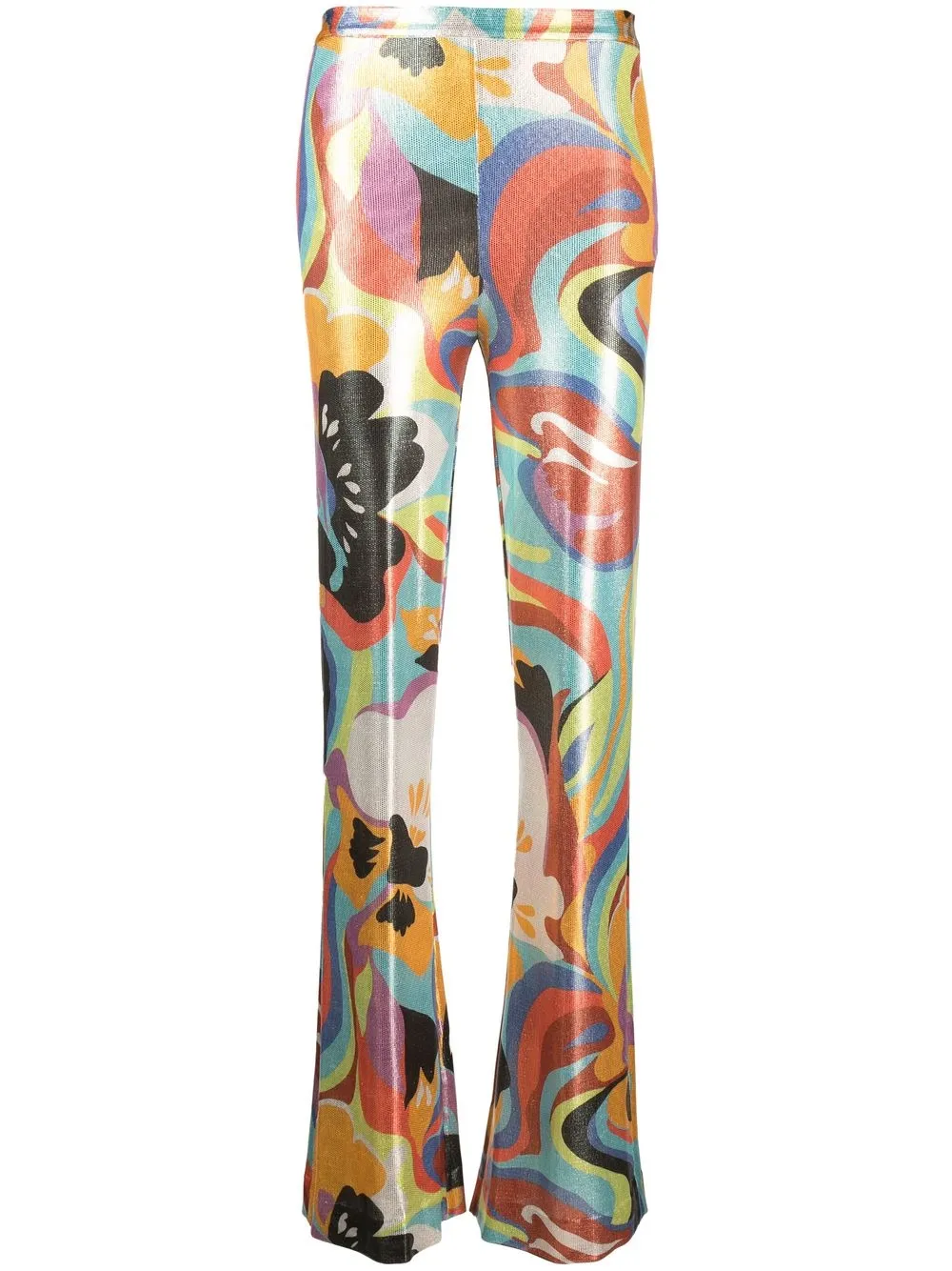 

ETRO print straight-leg trousers - Silver