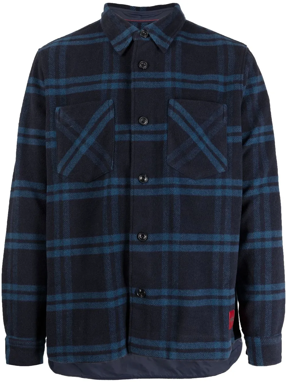 

HUGO check-pattern long-sleeve shirt - Blue