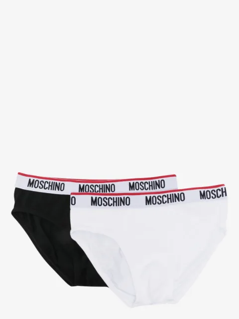 Moschino lot de deux slips à taille logo