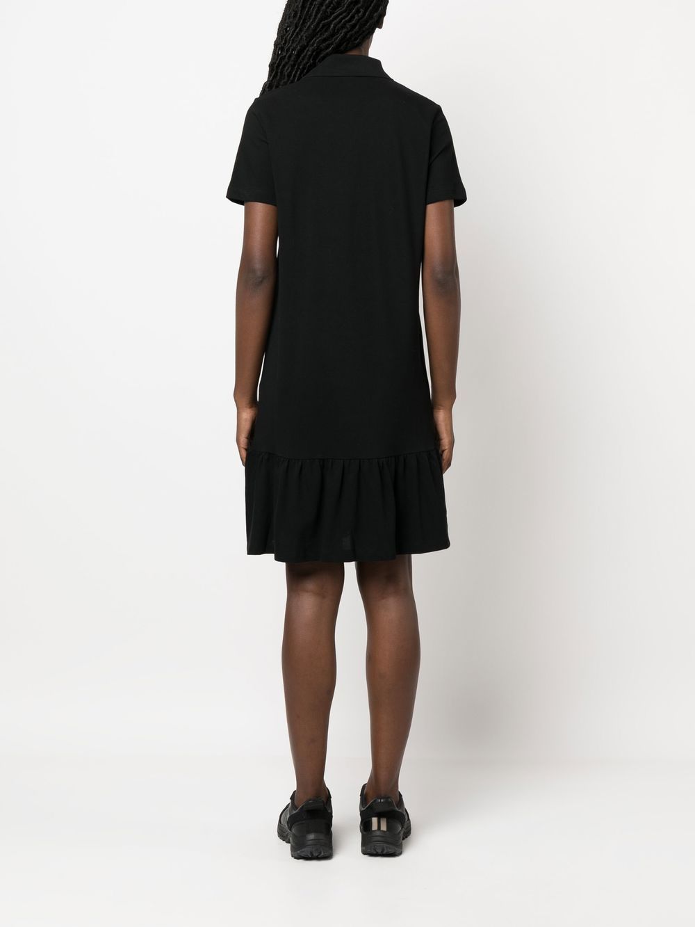 Shop Ps By Paul Smith Ruffle-trim Shirt Dress In Black