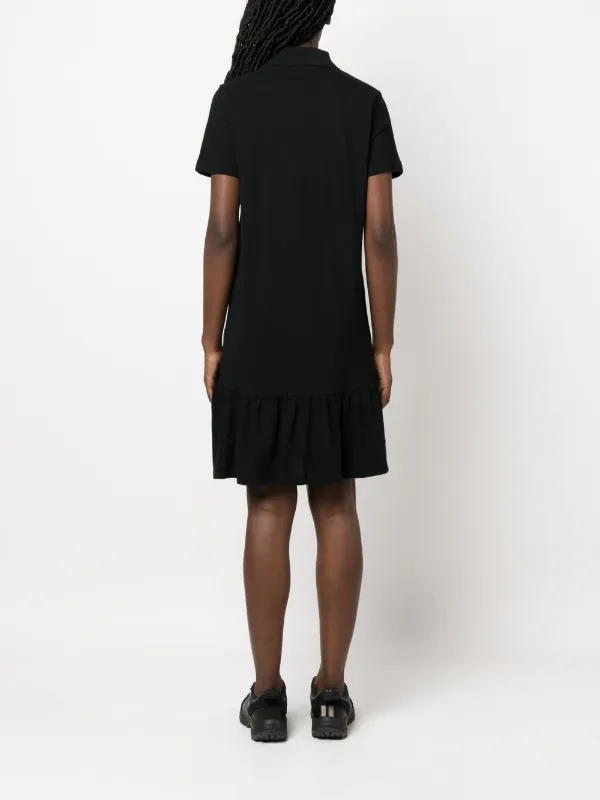 PS Paul Smith ruffle trim shirt dress women Cotton XS Black