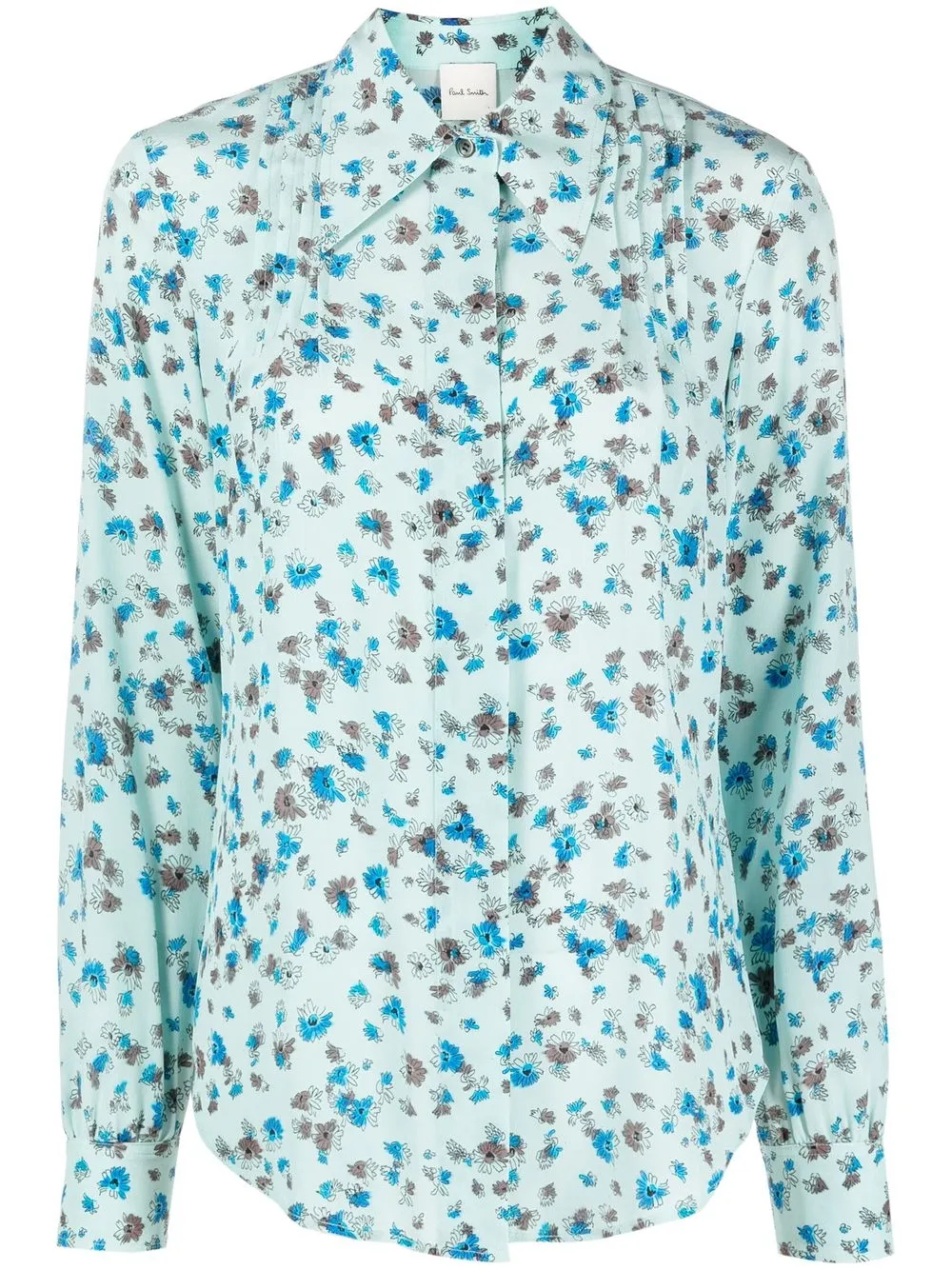 

Paul Smith camisa de seda con estampado floral - Azul