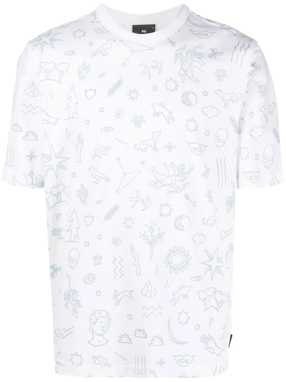 

PS Paul Smith playera manga corta con estampado gráfico - Blanco