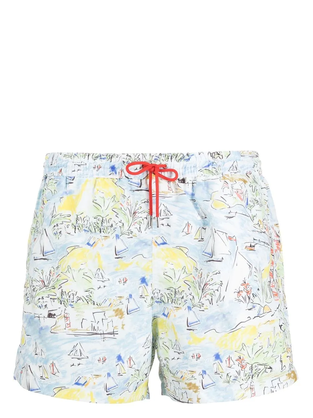 

Paul Smith illustration-print swim shorts - Blue