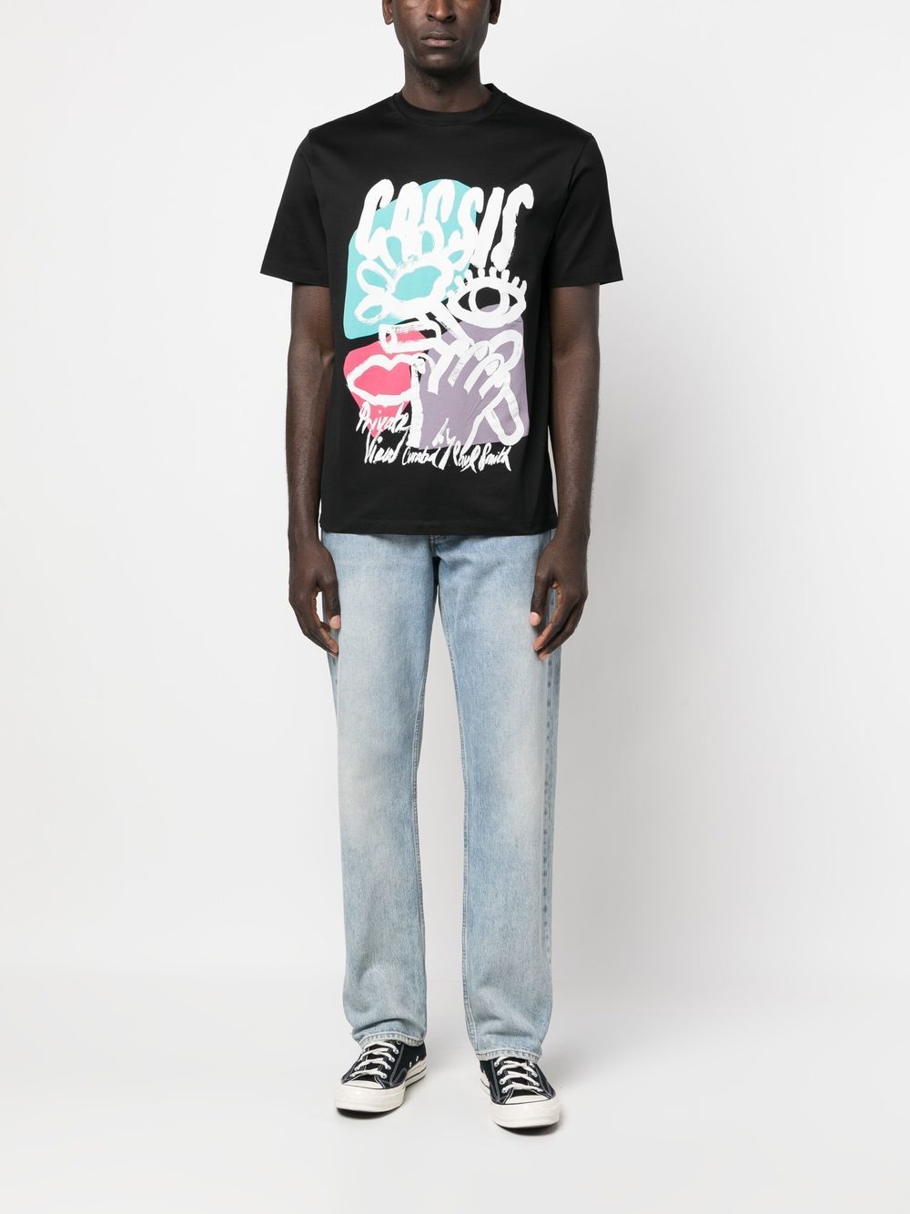 Shop Paul Smith Graphic-print Short-sleeve T-shirt In 黑色