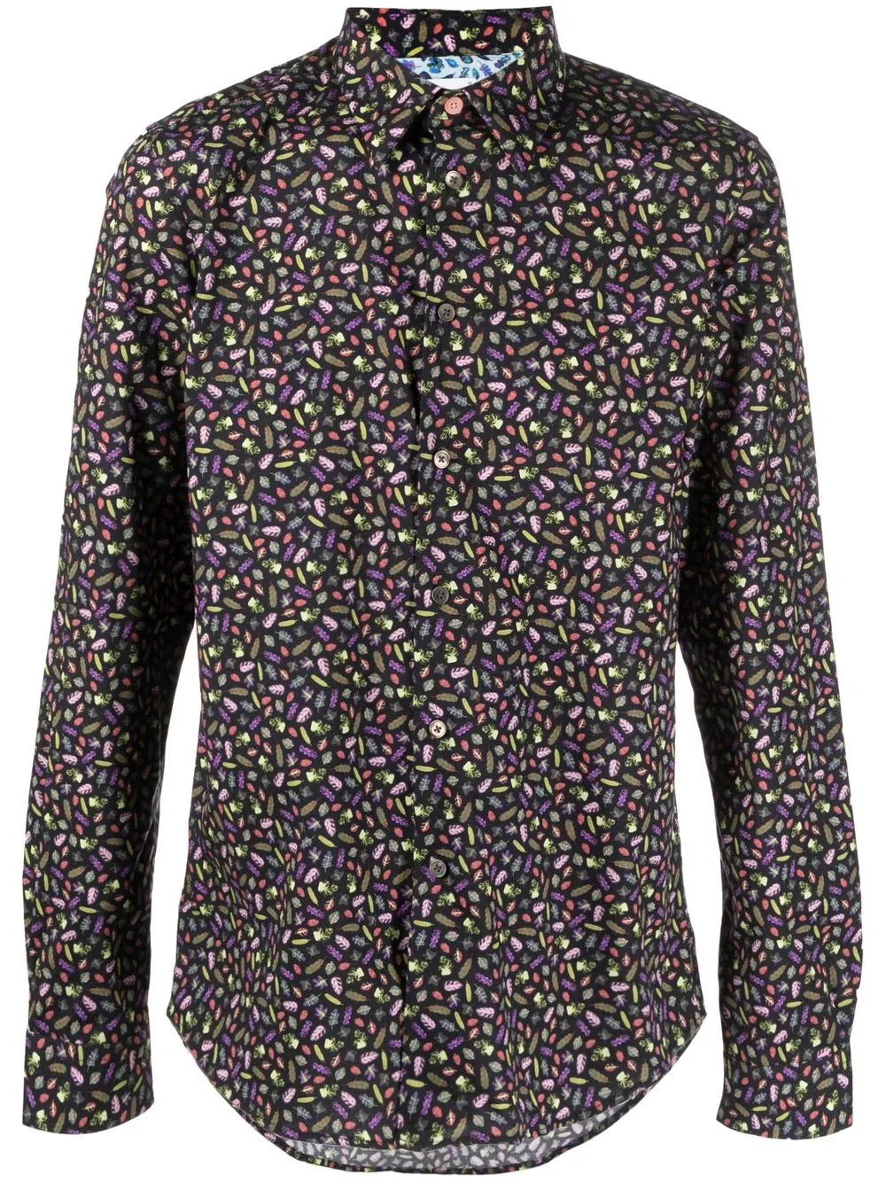 

PS Paul Smith leaf-print long-sleeve shirt - Black