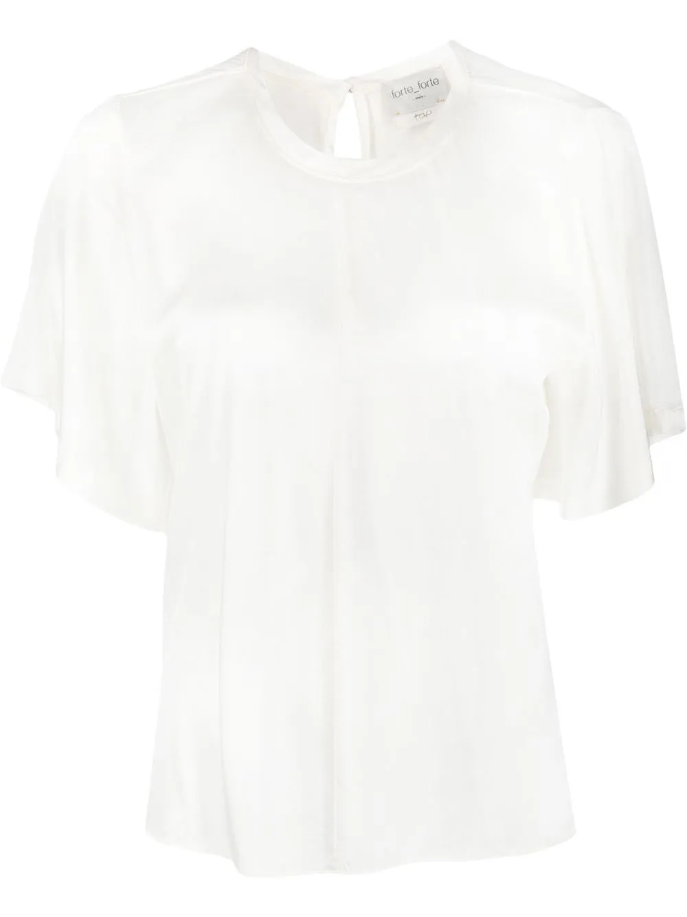 

Forte Forte short-sleeve satin blouse - White