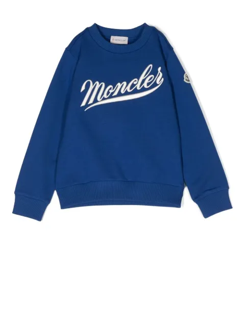 Moncler Enfant embroidered-logo cotton sweatshirt