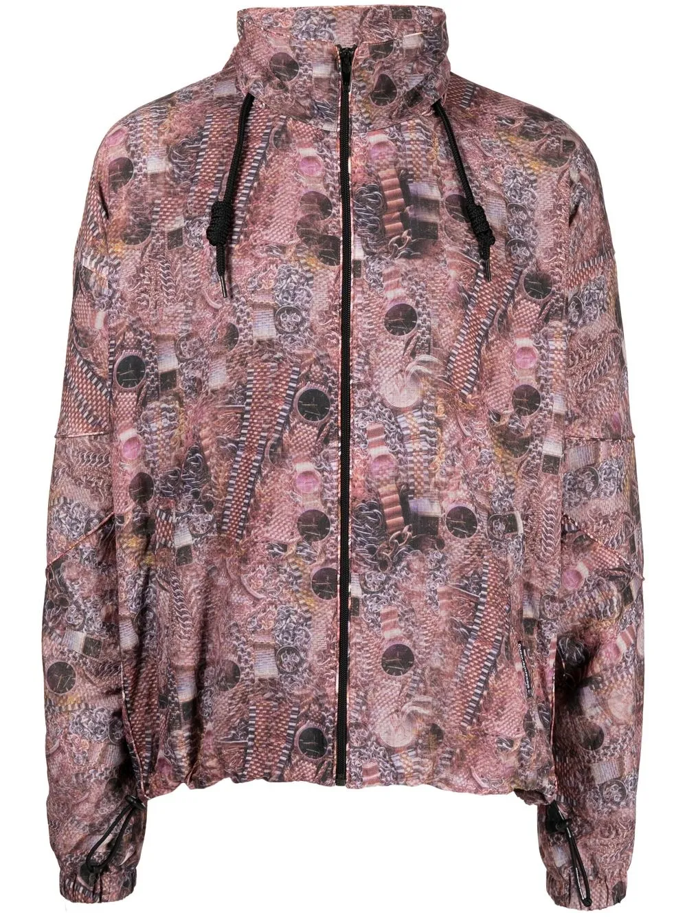 

Alexander Wang graphic-print hooded rain jacket - Multicolour