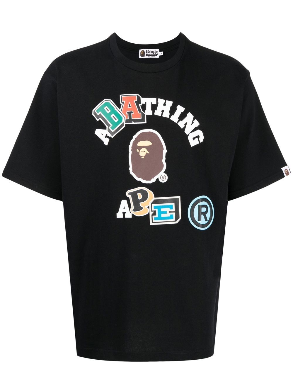 

A BATHING APE® logo-print short-sleeve T-shirt - Black