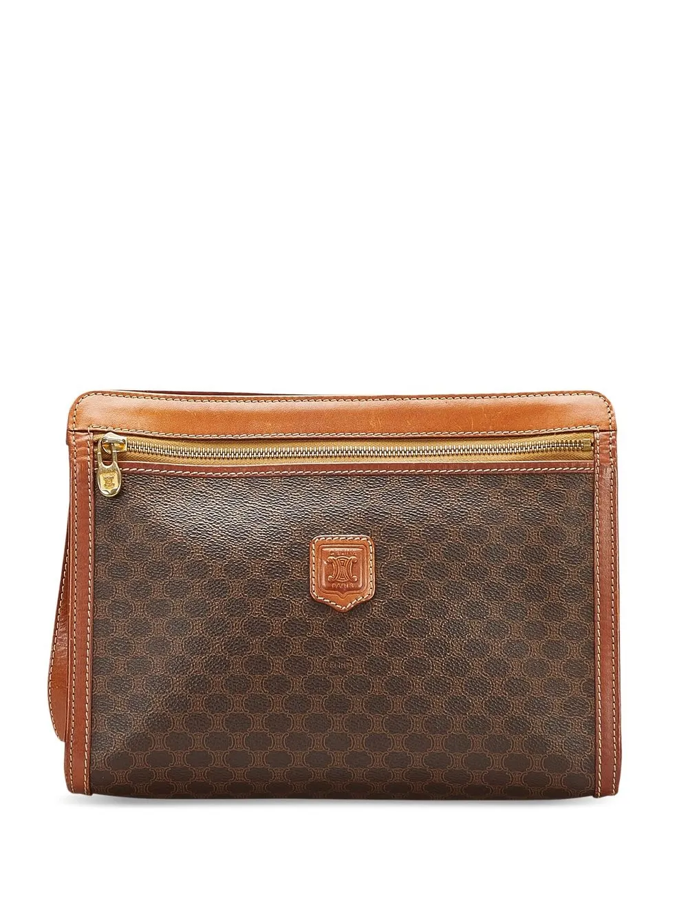 

Céline Pre-Owned Macadam clutch bag - Brown