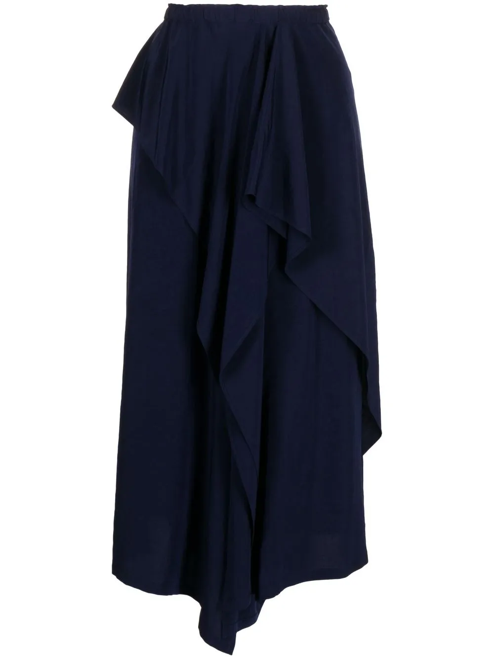 

Y's asymmetric midi skirt - Blue