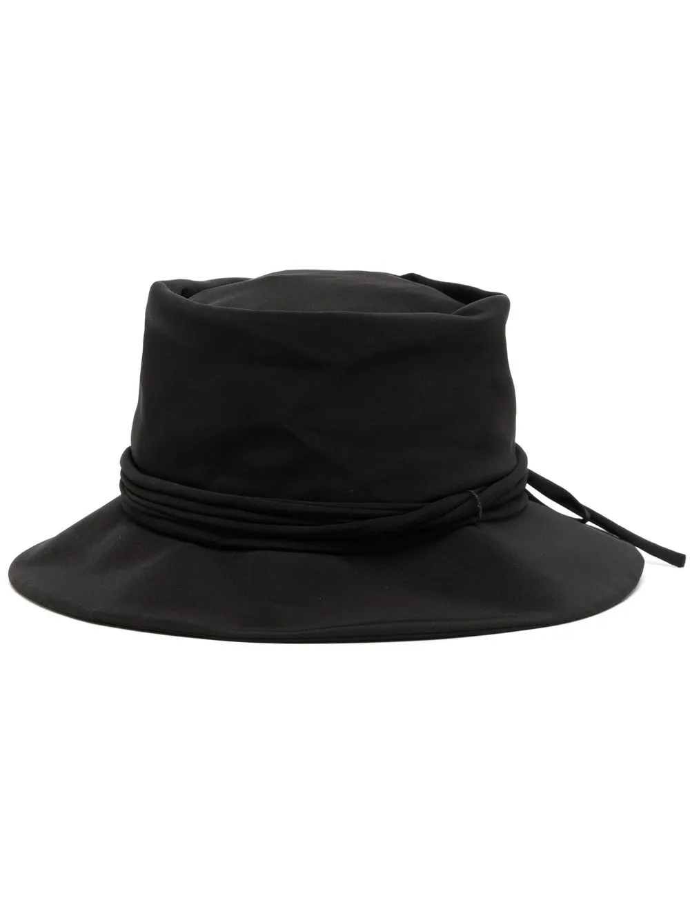 

Y's tie-detail bucket hat - Black