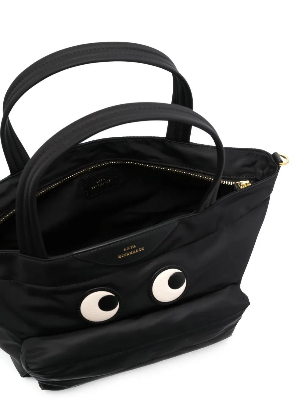 Anya Hindmarch Happy Eyes Nylon Pouch - Black Os