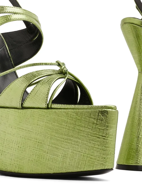 Olive green best sale platform sandals