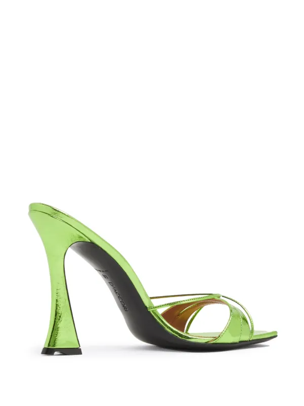 D'ACCORI 100mm Lust Mules | Green | FARFETCH