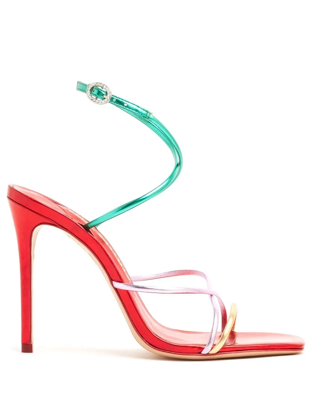 

Sophia Webster crossover-straps 100mm leather sandals - Green