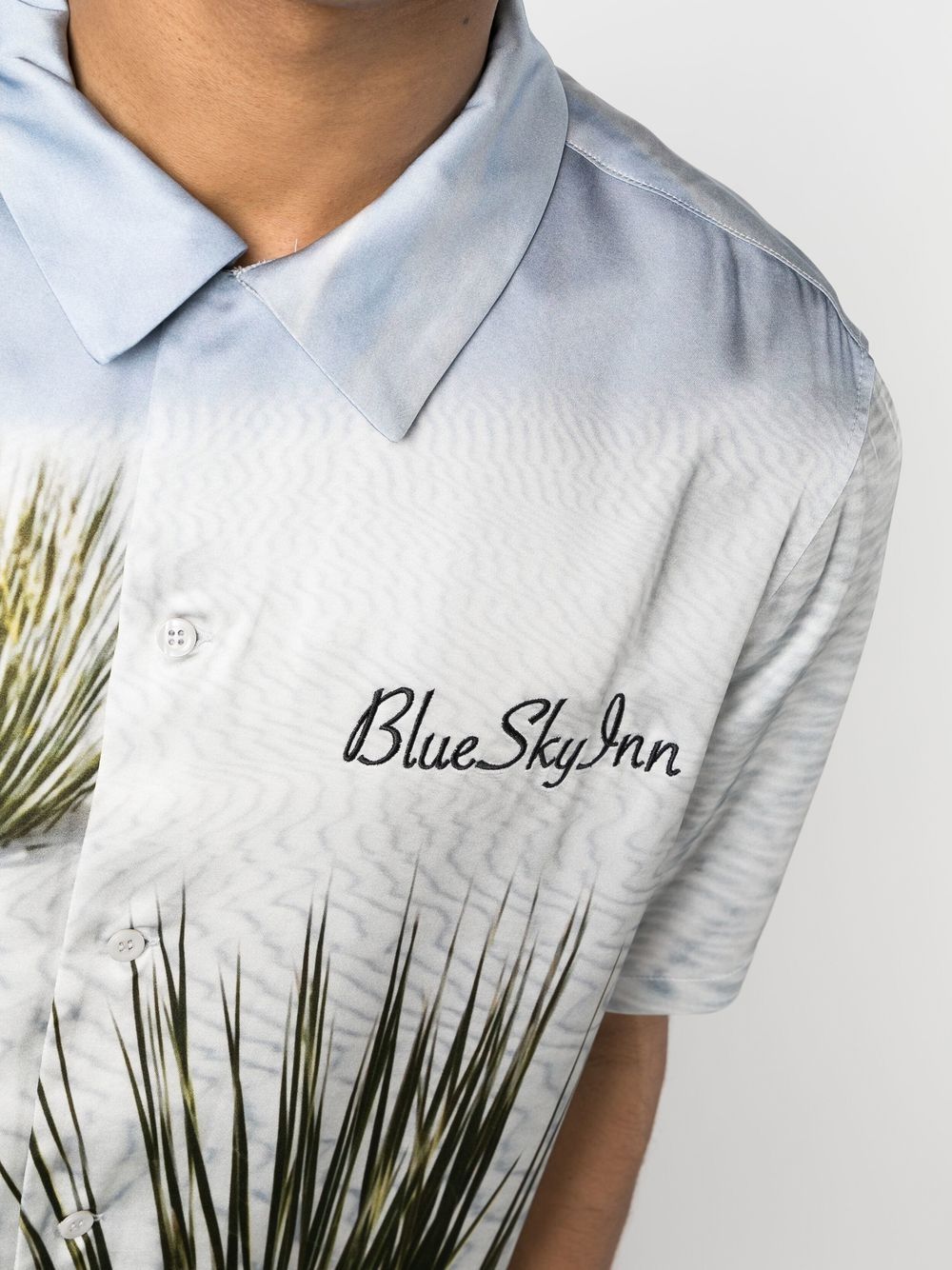 Shop Blue Sky Inn All-over Graphic Print Shirt In 灰色