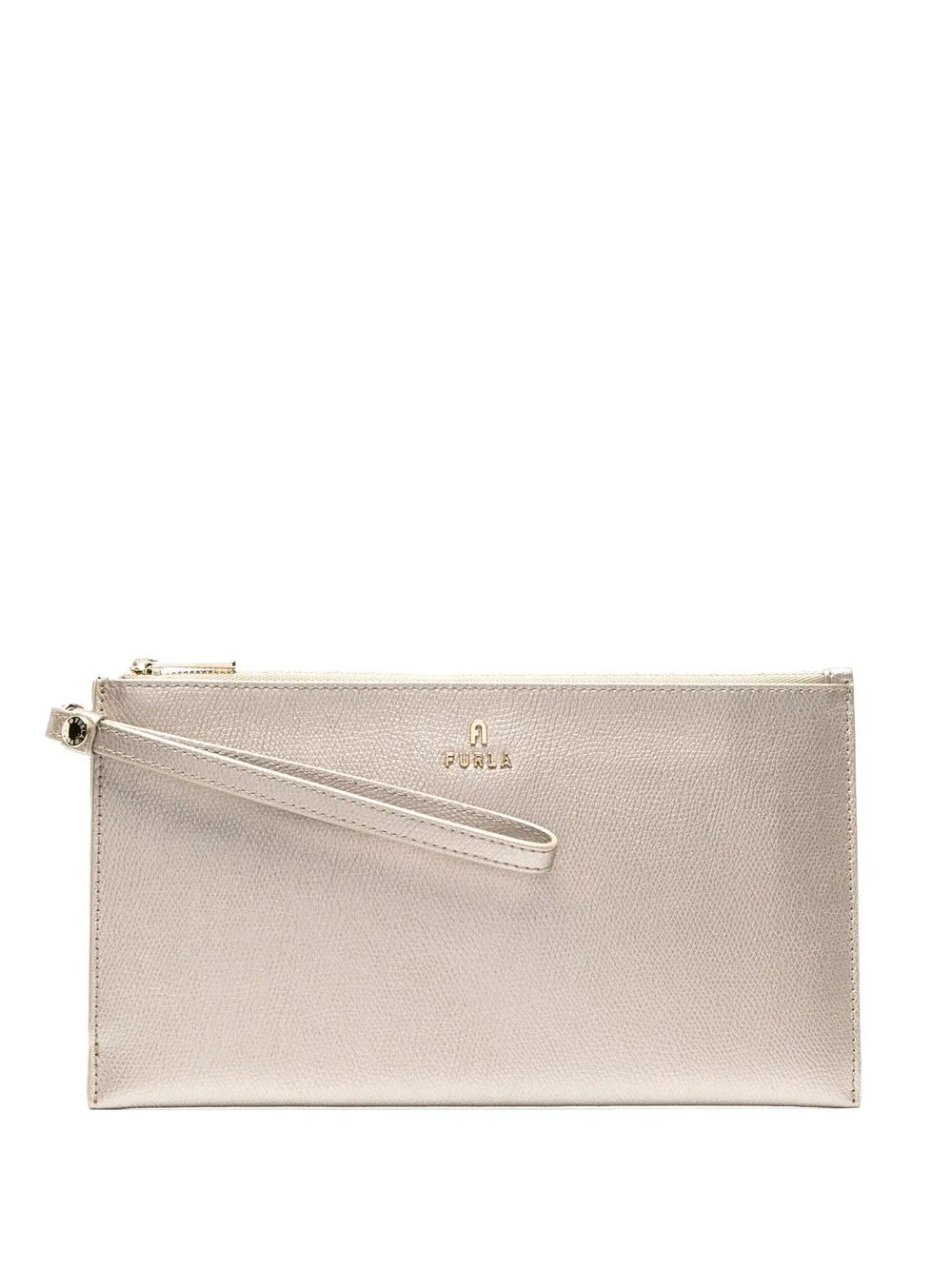 

Furla logo-plaque clutch bag - Neutrals