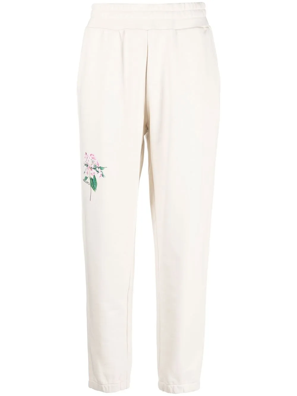 

Woolrich floral-print embroidered-logo track pants - Neutrals