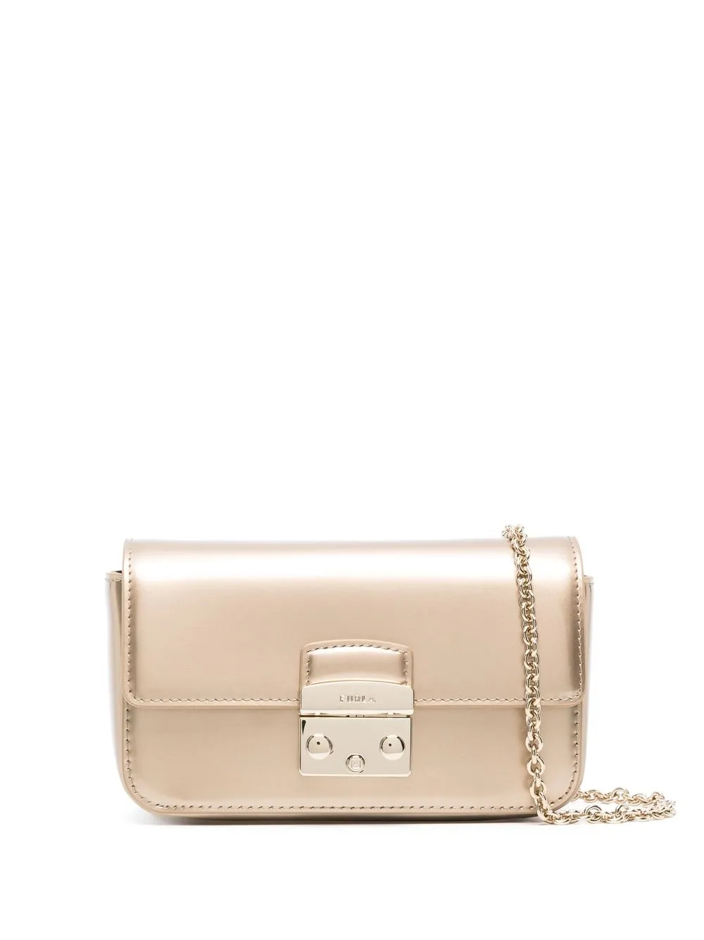 

Furla Metropolis leather mini bag - Gold