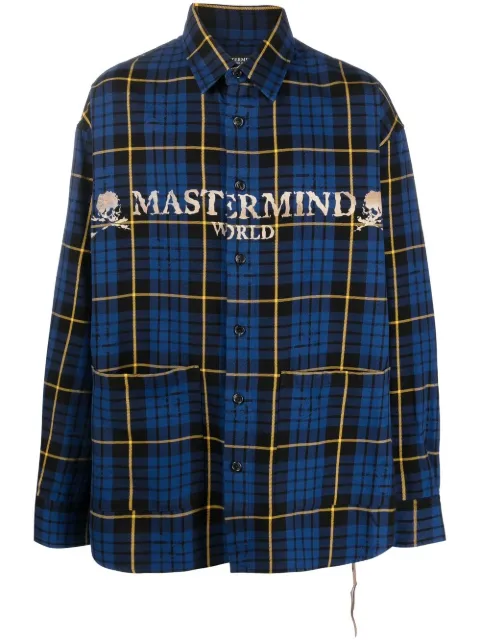 mastermind world check plaid shirt jacket