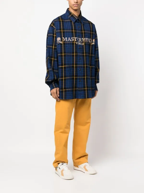 mastermind JAPAN スカル チェックシャツ M ジャガード-