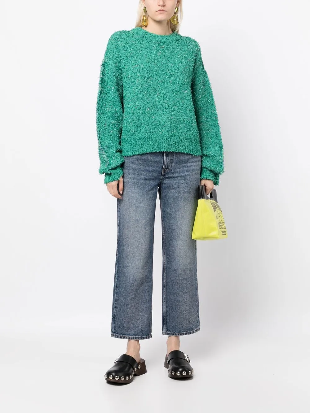 GANNI Cropped jeans - Blauw